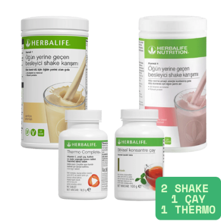 Yağ Yakım Hızlandırıcı Paket (2 Shake + 1 Çay 100g + 1 Thermo Complete)