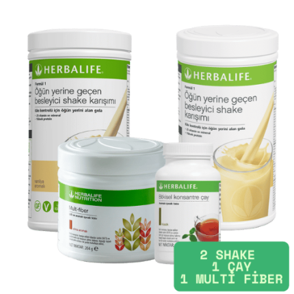 Kilo Kontrol Sindirim Destek Paketi (2 Shake + 1 Çay 100g + 1 Multi Fiber)